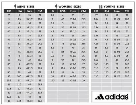 verhouding maat adidas nike|nike to adidas conversion chart.